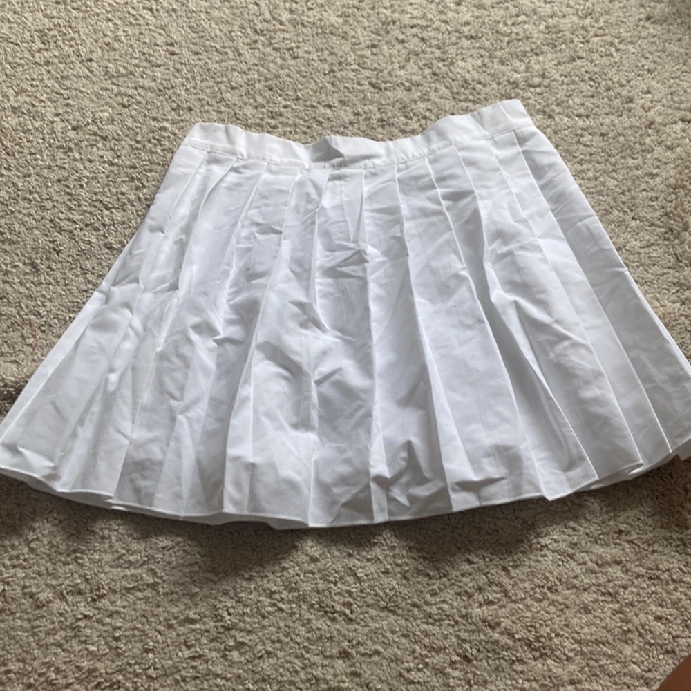 White tennis skirt